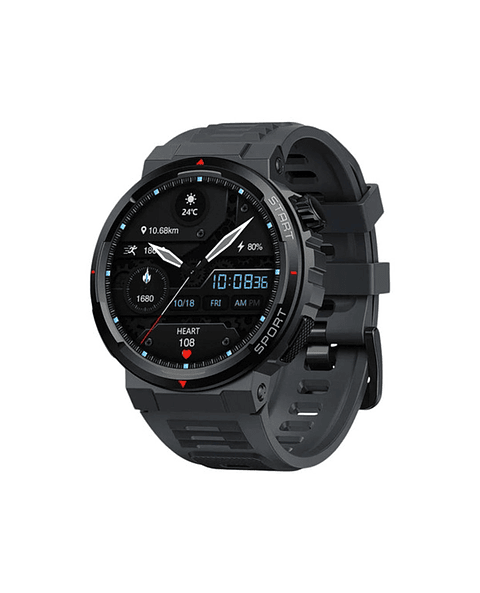 Reloj Inteligente Zeblaze Ares 3 Plus, 1,43 Pulgadas Llamadas Negro Gris Oscuro Negro