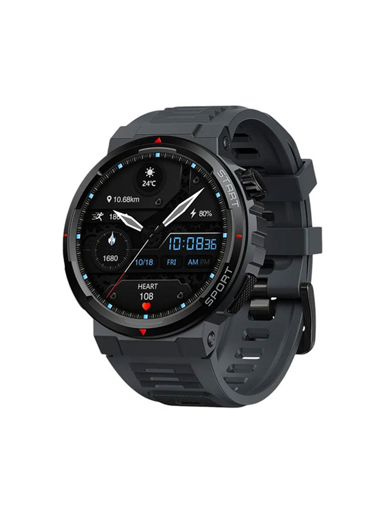 Reloj Inteligente Zeblaze Ares 3 Plus, 1,43 Pulgadas Llamadas Negro Gris Oscuro Negro 1