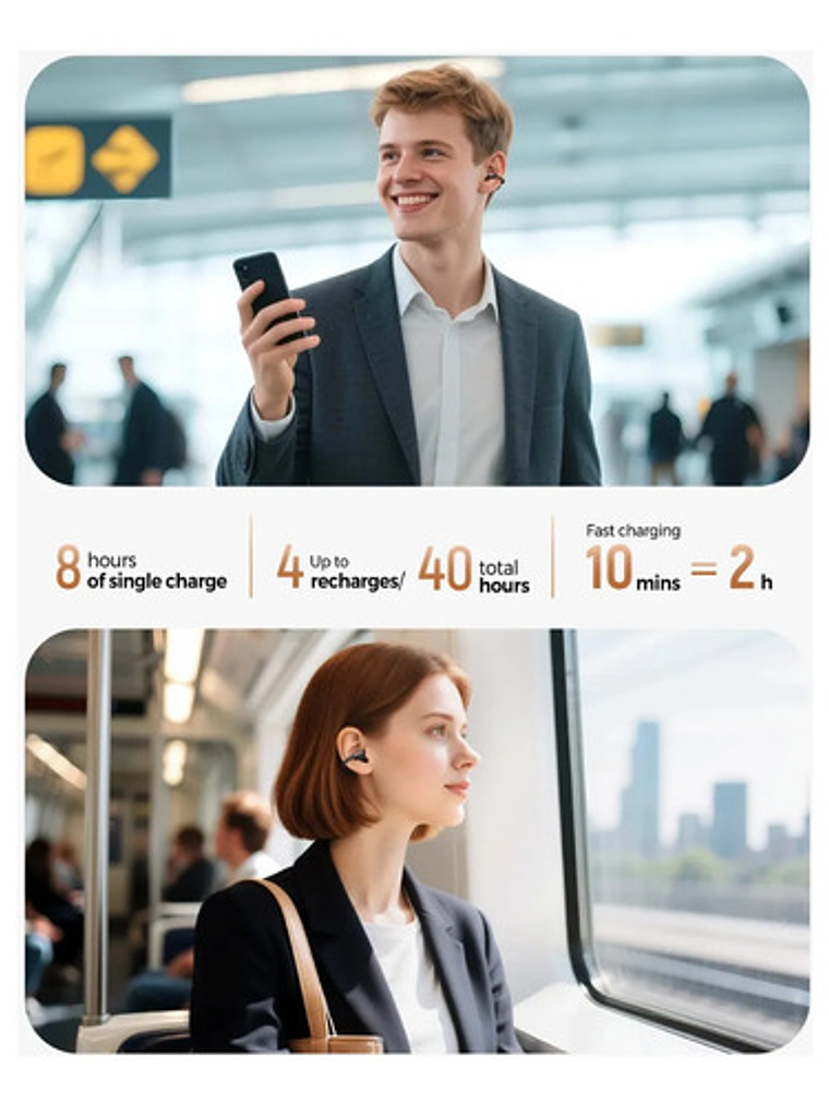 Audífonos Soundpeats Clip1, Open Ear, Bluetooth 5.4, Hi Res 5