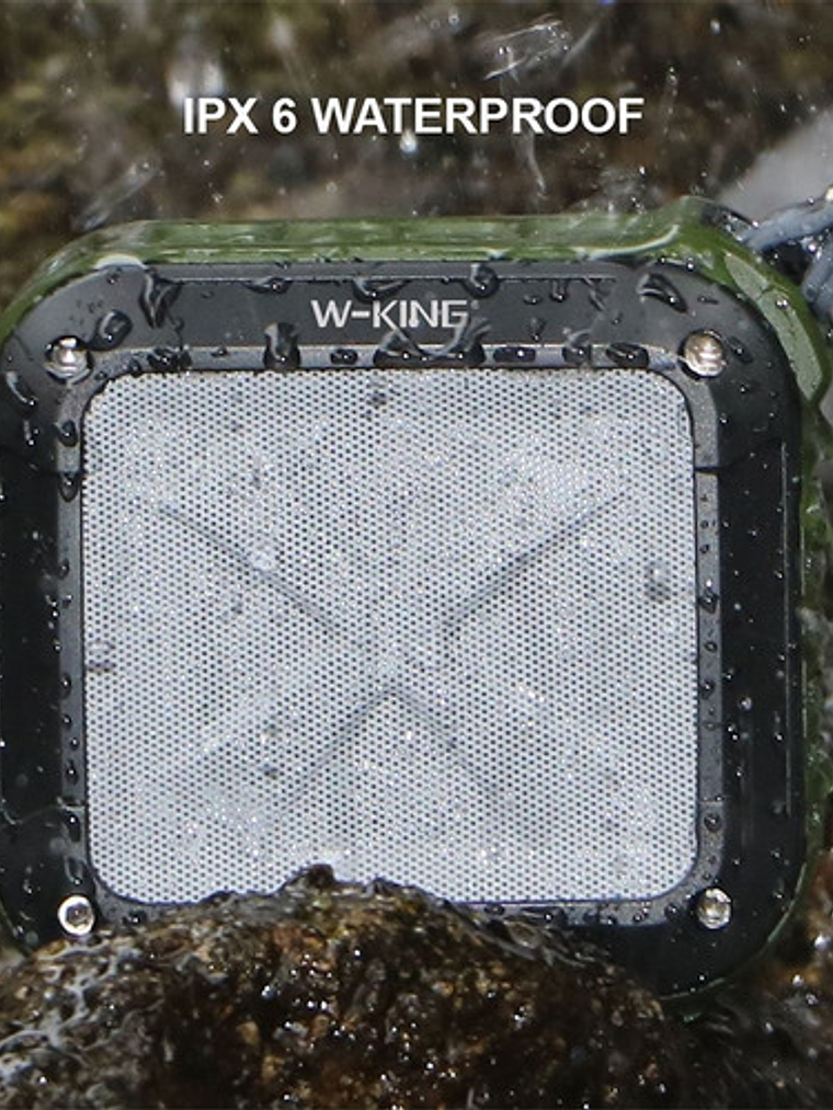 Parlante Inalámbrico W-king S7, Impermeable con Tf/fm/aux 4