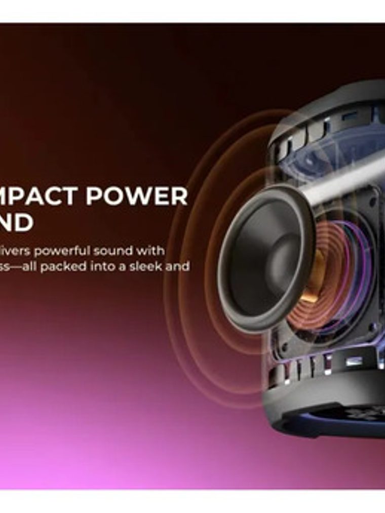 Parlante Inalámbrico W-king D110,  Impermeable 15w, Rgb 5