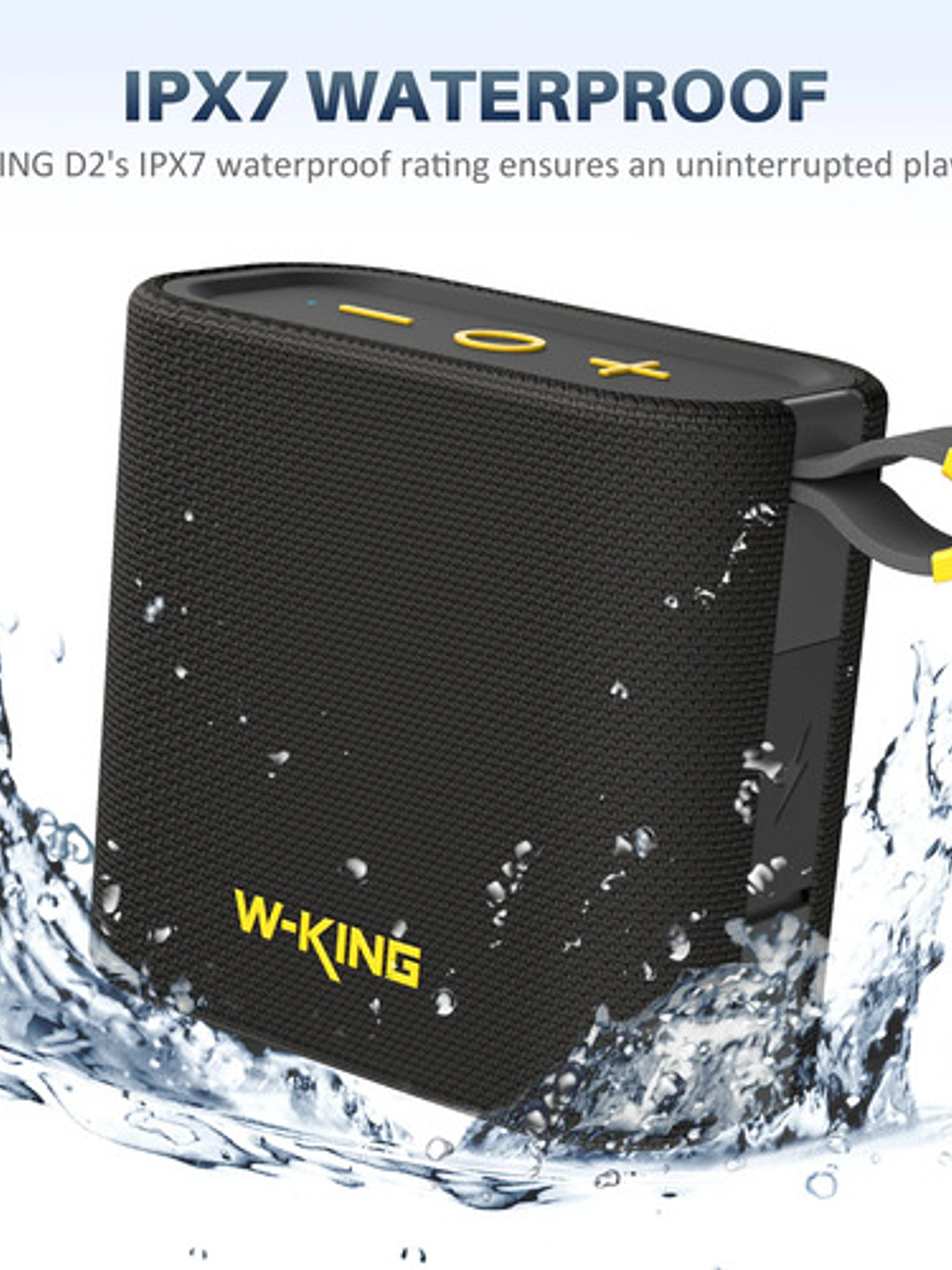 Parlante Inalambrico W-king D2,  Impermeable  7w, Fm/tf/aux 3