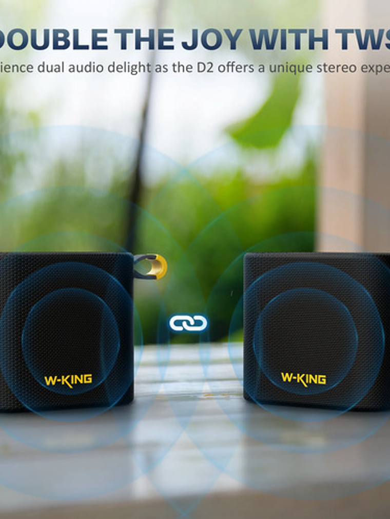 Parlante Inalambrico W-king D2,  Impermeable  7w, Fm/tf/aux 5