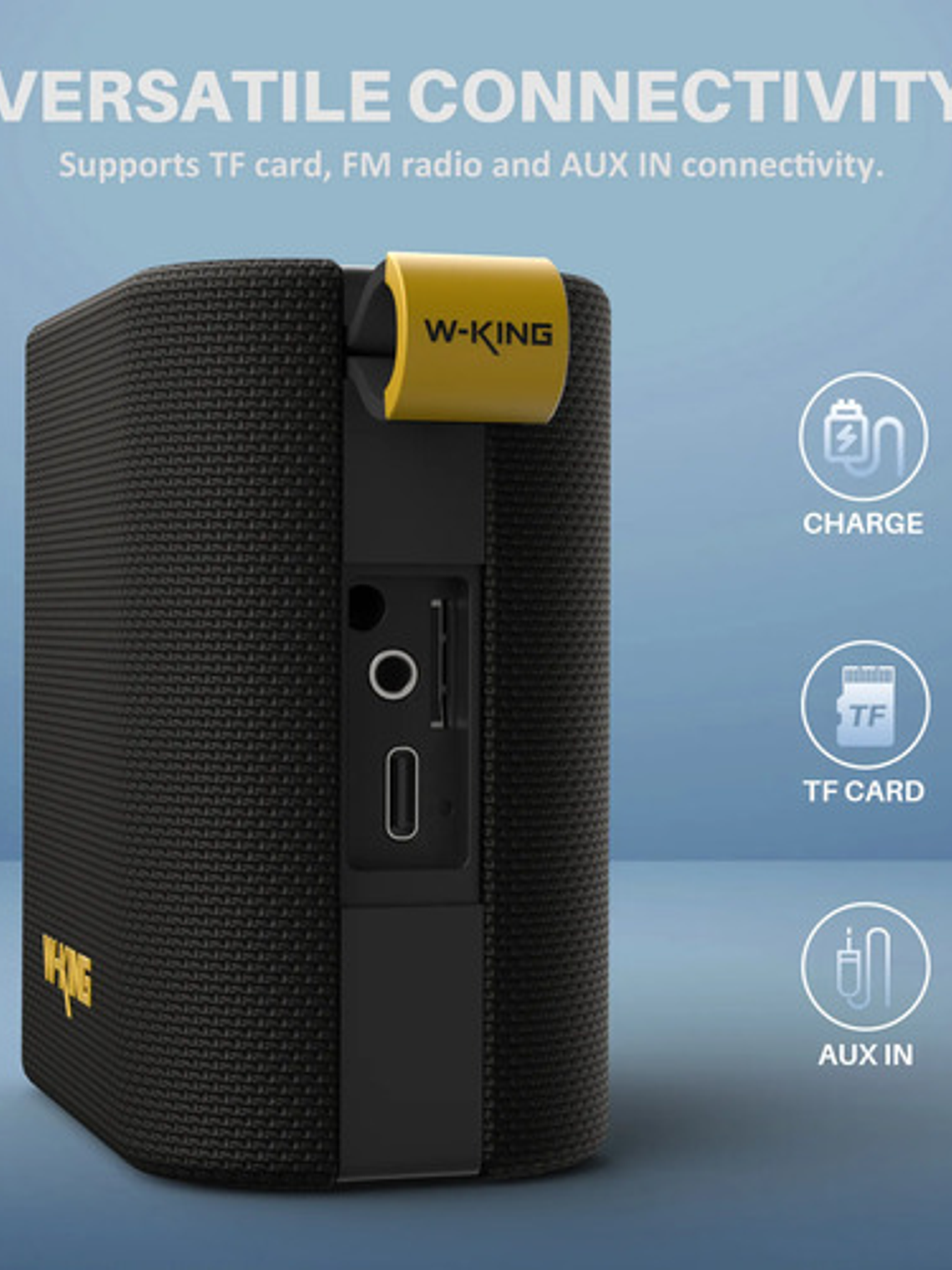 Parlante Inalambrico W-king D2,  Impermeable  7w, Fm/tf/aux 6