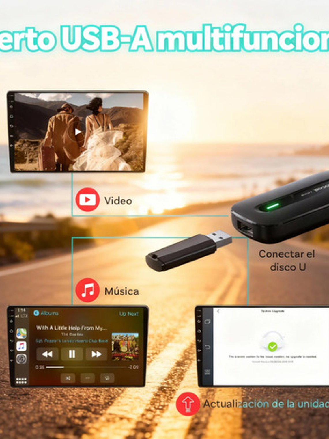 Adaptador Inalambrico Ottocast Play2video, Netflix Youtube Carplay Negro Estándar 3