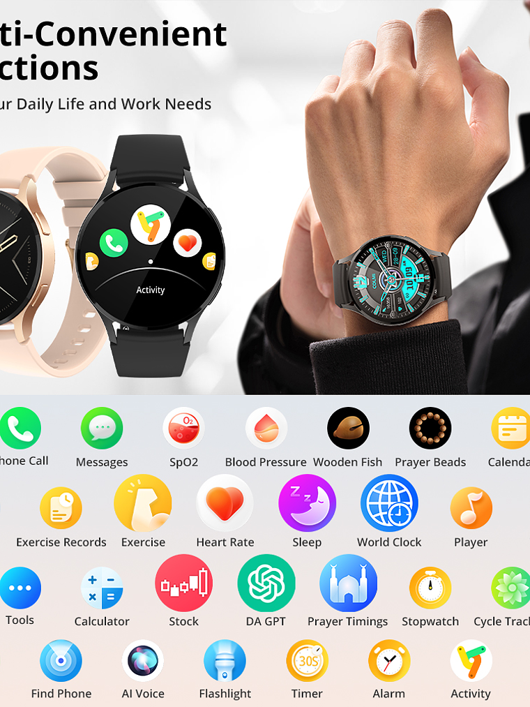 Reloj Inteligente Colmi I28 Ultra Ai, Da-gpt Incorporado, Plata 6