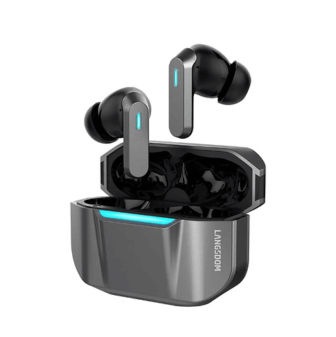 Audífonos Langsdom Zeta TG16, Gamer Bluetooth Luces Led Baja Latencia Color Gris