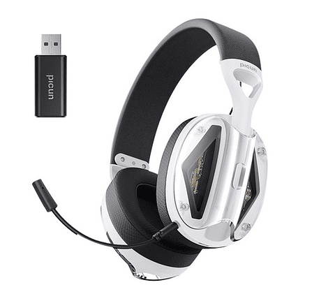 Audífonos Gamer Picun G1, Inalámbricos Ps4 Ps5, 30 Hrs, Blanco Negro