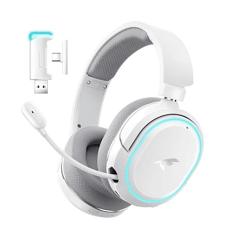Audífonos Gamer Picun G2 Virtual, Bluetooth 7.1 Rgb 100 Hrs, Blanco