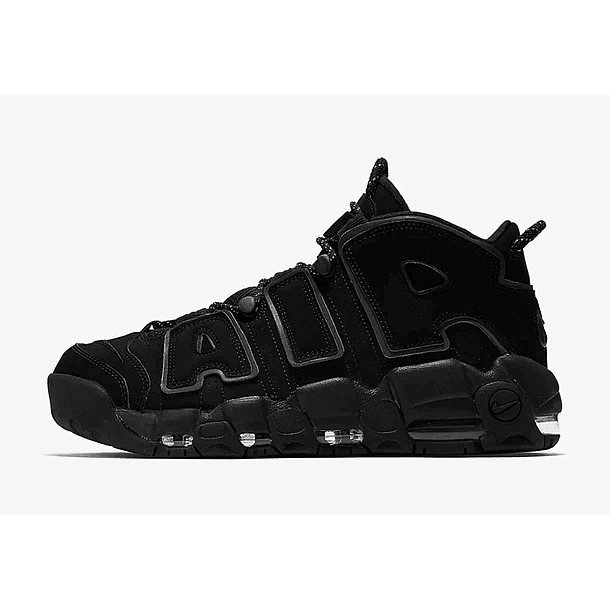 Nike more uptempo triple black reflective  1