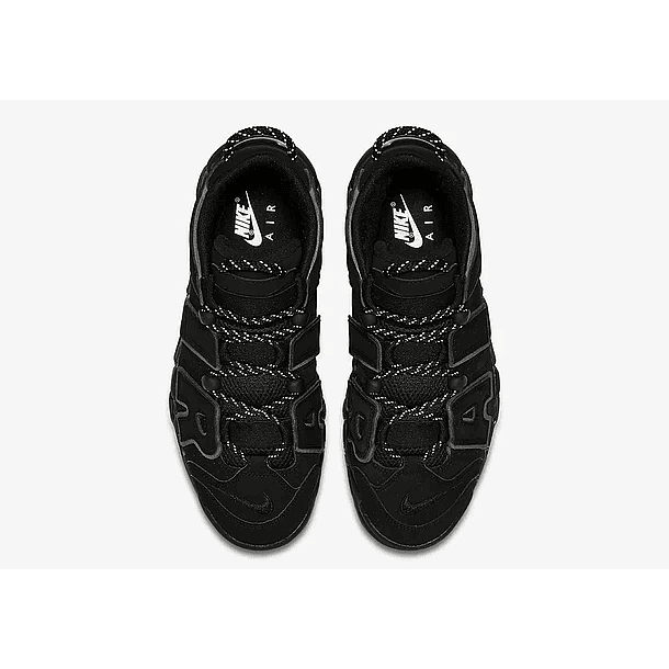 Nike more uptempo triple black reflective  5