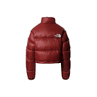 Chaqueta The north face nuptse mujer roja efecto cuero 5