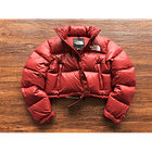 Chaqueta The north face nuptse mujer roja efecto cuero 6