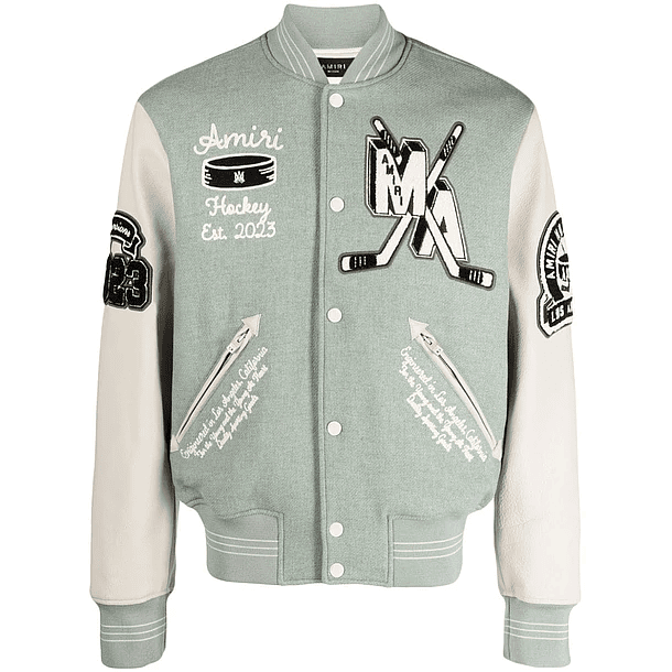 Varsity Jacket Amiri Fighters gris 1