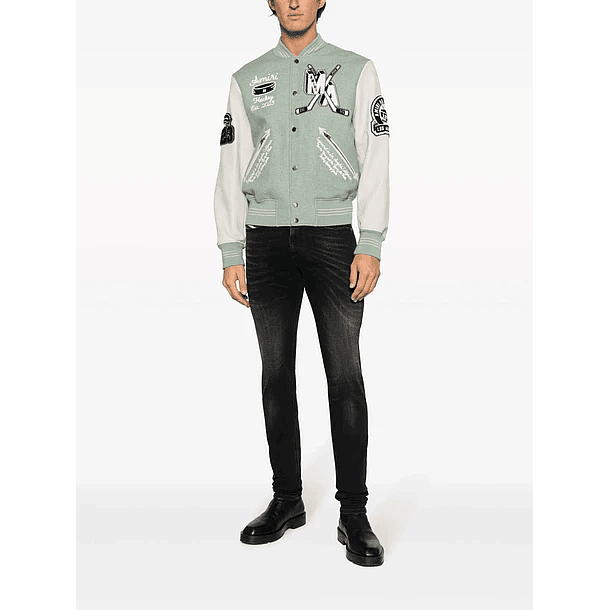 Varsity Jacket Amiri Fighters gris 5
