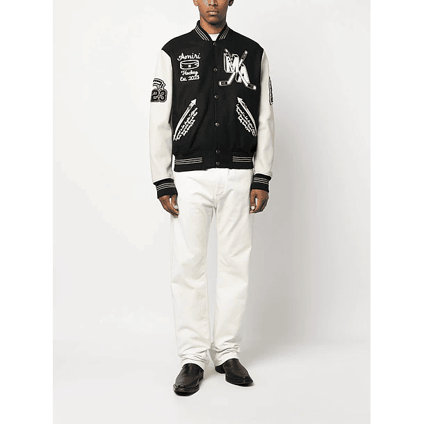 Varsity Jacket Amiri Fighters negra 4