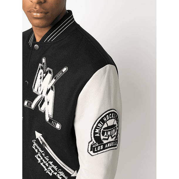 Varsity Jacket Amiri Fighters negra 5