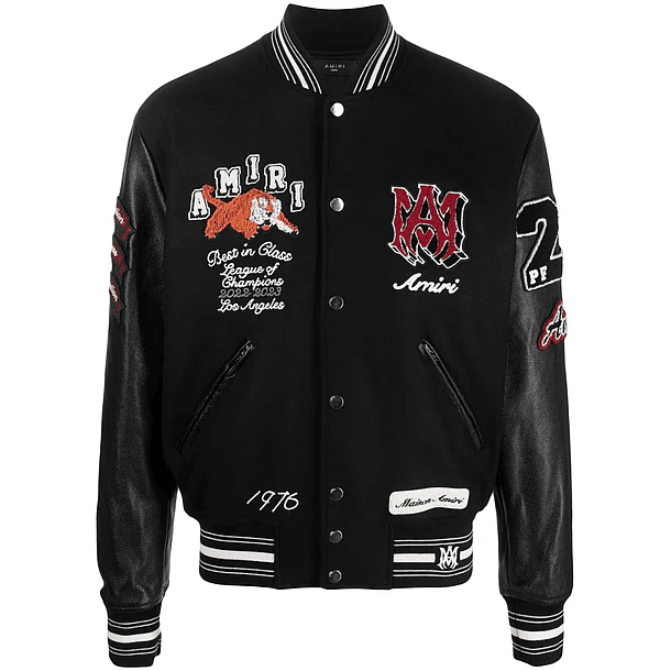 Varsity Jacket Amiri Best in Glass negra 1