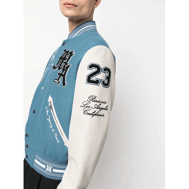 Varsity Jacket Amiri Imagination Sky blue 2