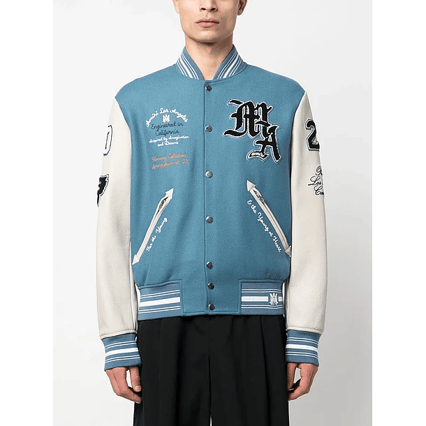Varsity Jacket Amiri Imagination Sky blue 4