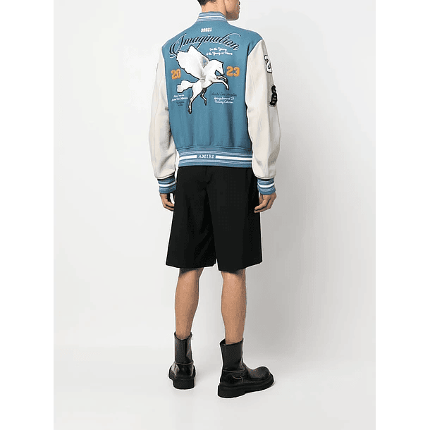 Varsity Jacket Amiri Imagination Sky blue 5