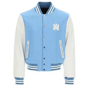 Varsity Jacket Amiri letterman sky blue