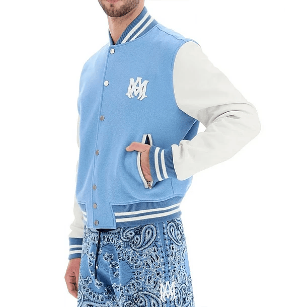 Varsity Jacket Amiri letterman sky blue 2
