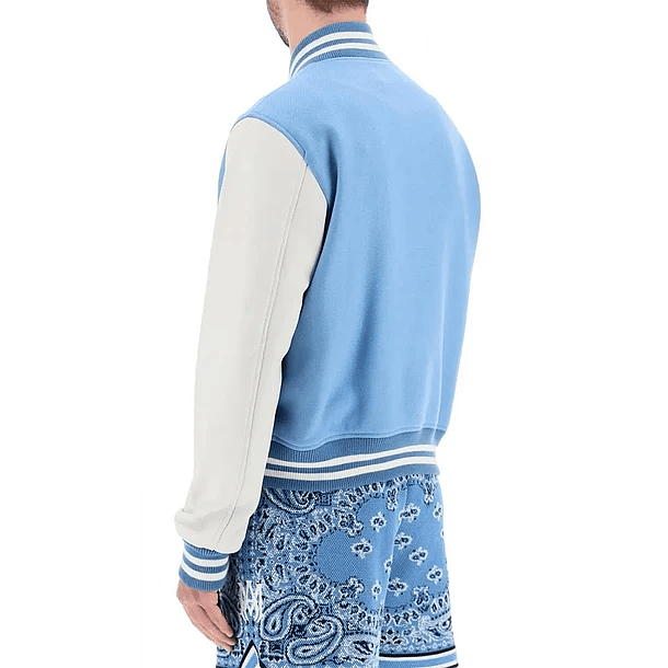 Varsity Jacket Amiri letterman sky blue 4