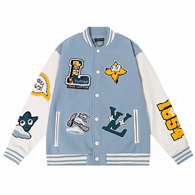 Varsity Jacket louis vuitton Sky blue Lisa simpson