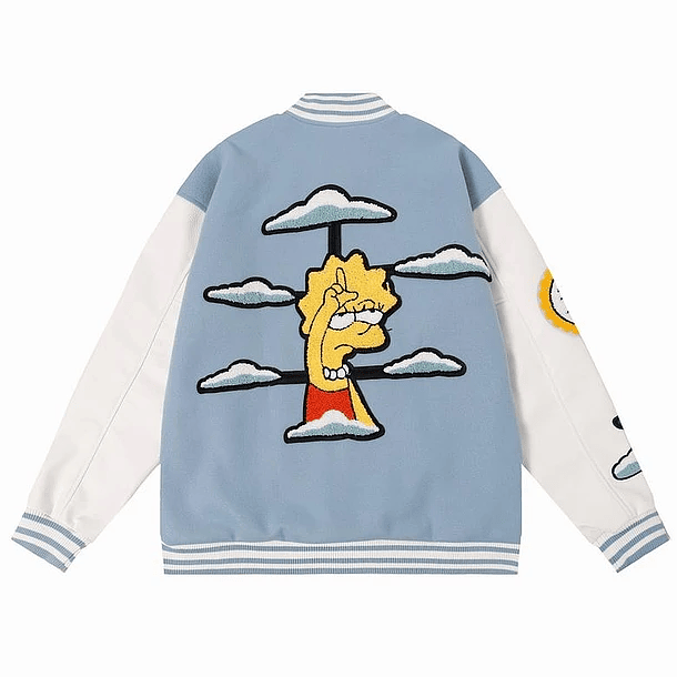 Varsity Jacket louis vuitton Sky blue Lisa simpson 2