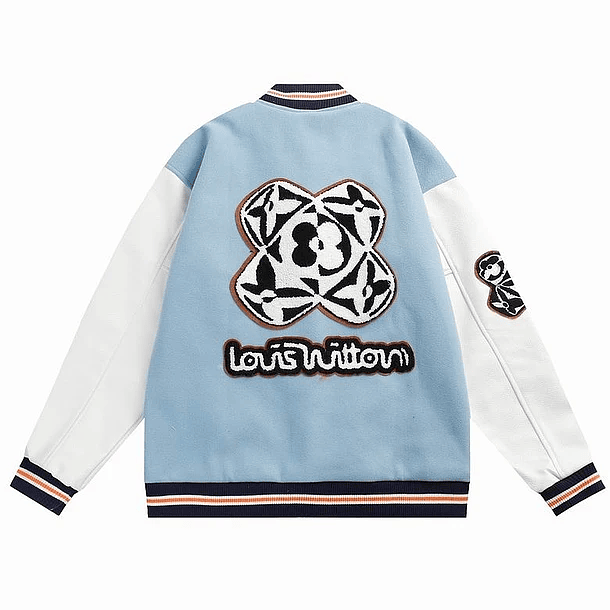 Varsity Jacket louis vuitton sky blue & White 2