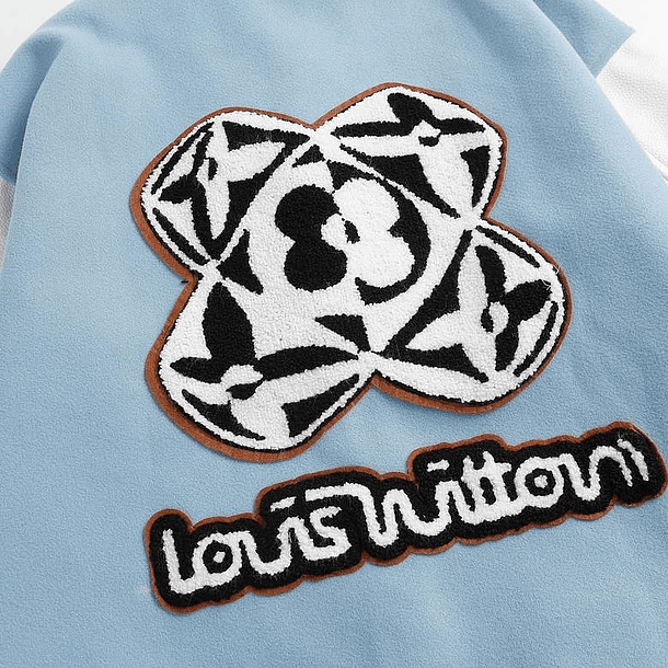 Varsity Jacket louis vuitton sky blue & White 4