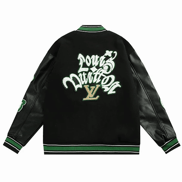 Varsity Jacket louis vuitton Negra & verde Looking 2