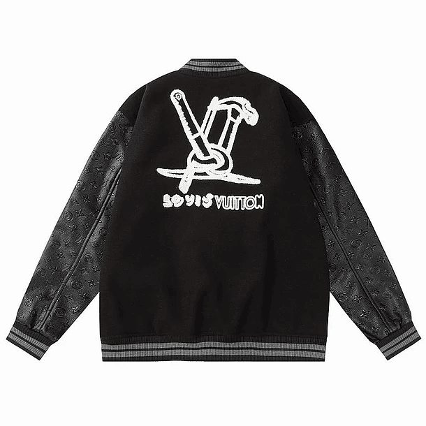 Varsity Jacket louis vuitton negra  2