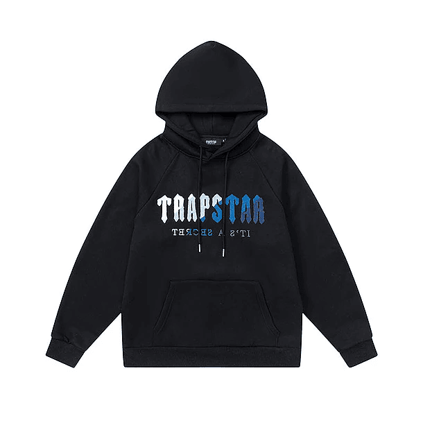 Conjunto Trapstar Negro Logo Blanco/Celeste/Azules 2