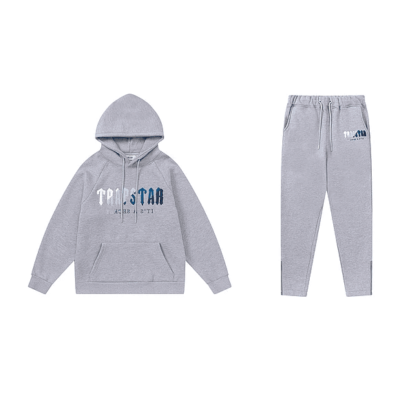 Conjunto Trapstar Gris Logo Blanco/Celeste/Azules 1