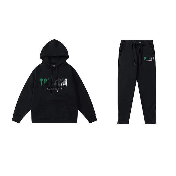 Conjunto Trapstar Negro Logo verde/Gris/Blanco 1