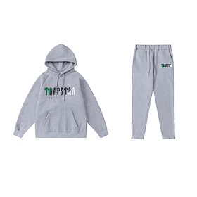 Conjunto Trapstar Gris Logo verde/Gris/Blanco