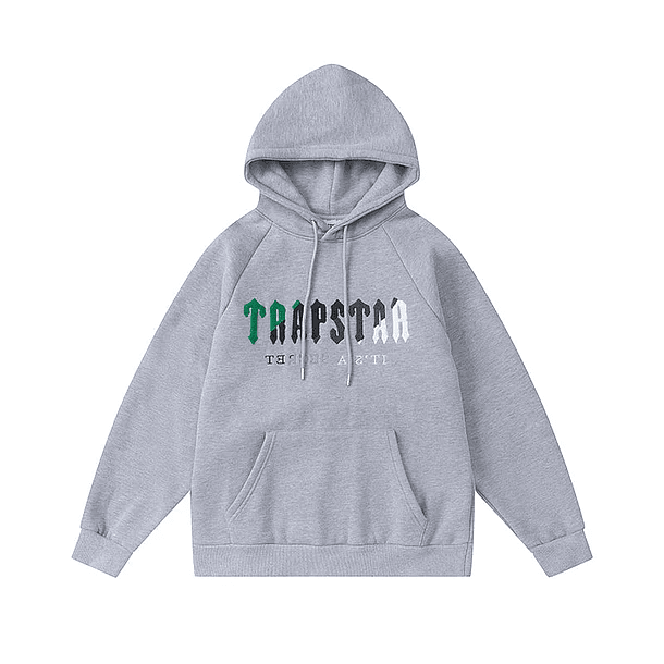 Conjunto Trapstar Gris Logo verde/Gris/Blanco 2