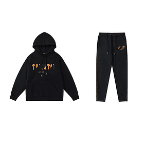 Conjunto Trapstar Negro Logo Naranja/Negro