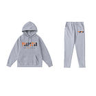 Conjunto Trapstar Gris Logo Naranja/Negro 1