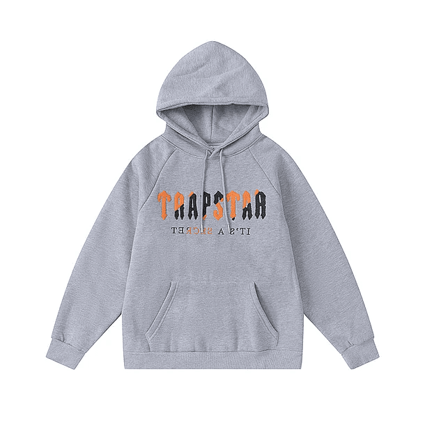 Conjunto Trapstar Gris Logo Naranja/Negro 2