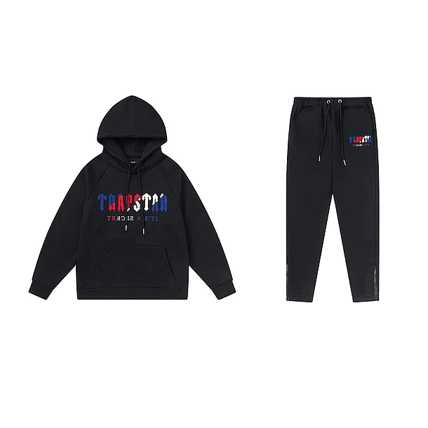 Conjunto Trapstar Negro Logo Azul/Blanco/Rojo 1