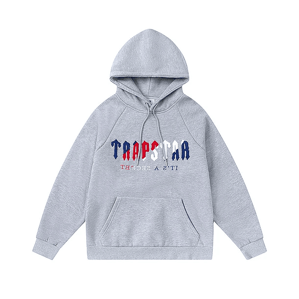 Conjunto Trapstar Gris Logo Azul/Blanco/Rojo 2