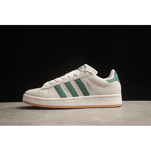 Adidas campus crystal white dark green 1