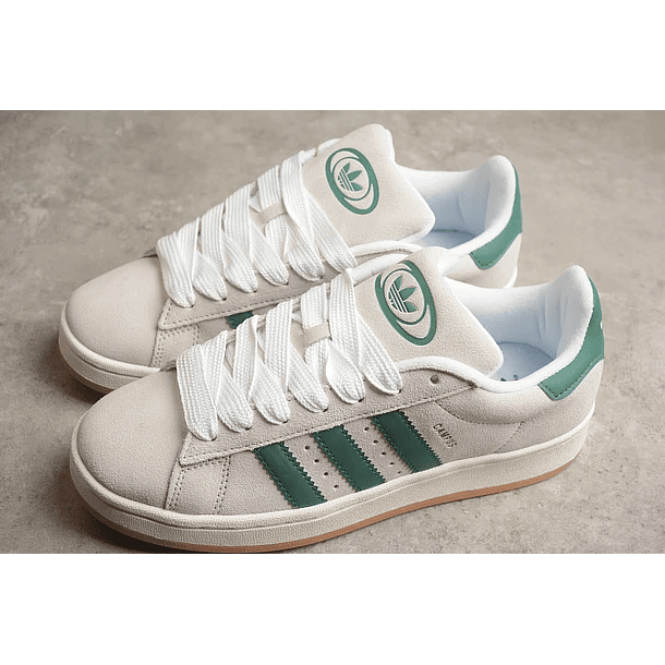 Adidas campus crystal white dark green 5