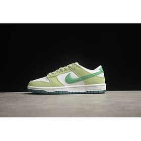 Dunk low white green sail