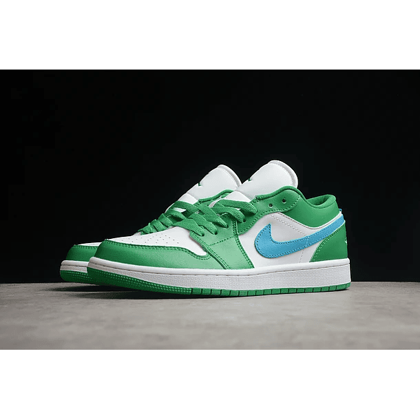 Jordan 1 low lucky green aquatone 2