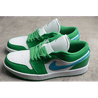 Jordan 1 low lucky green aquatone 4