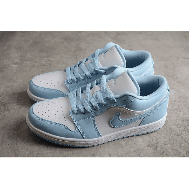 Jordan 1 low white ice blue 4